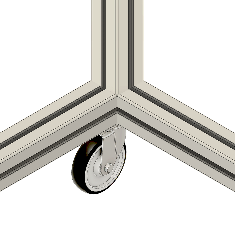 31-SPD5-0 MODULAR SOLUTIONS ALUMINUM CASTER<br>5" SWIVEL TOP PLATE